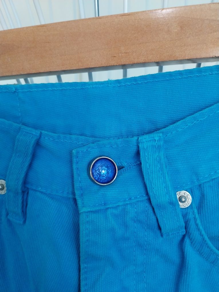 Calças azul turquesa, estilo Mom Jeans | Ráfia, Tamanho 34, bom estado