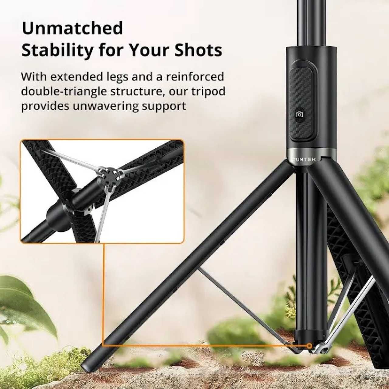 ATUMTEK 3-w-1 SELFIE STICK & STATYW Bluetooth 140 cm z Pilotem