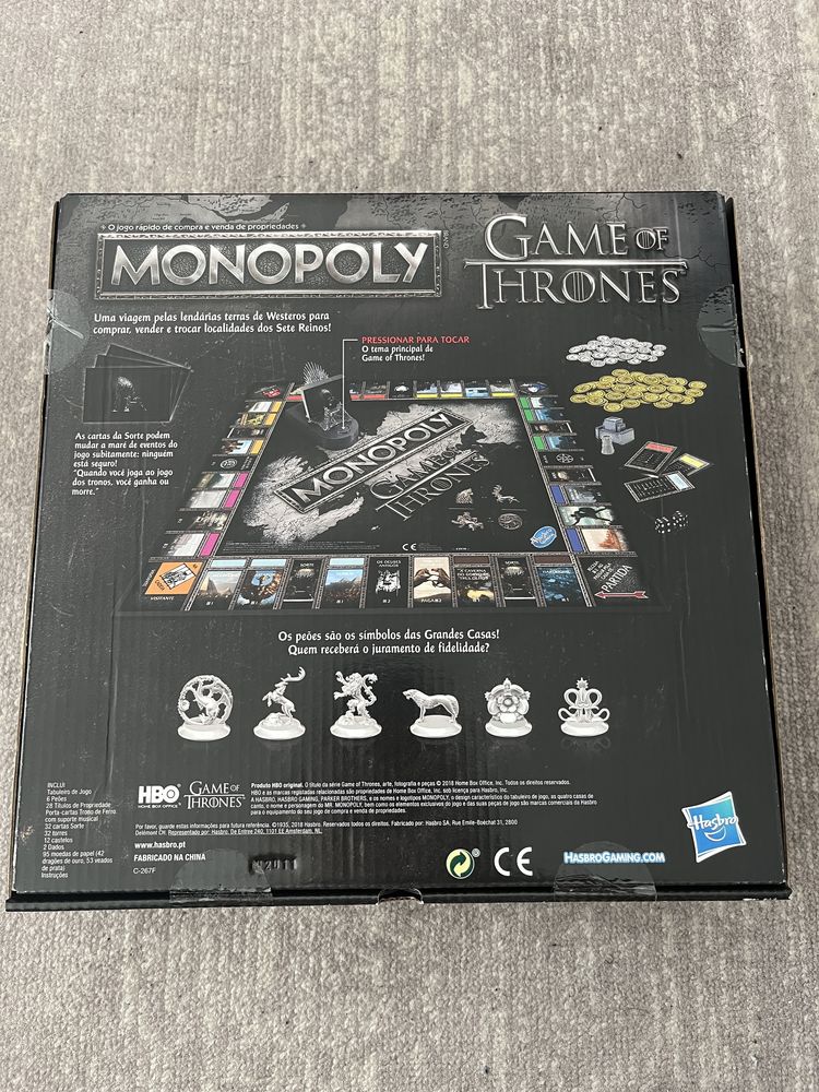 Monopoly Game of Thrones sem uso