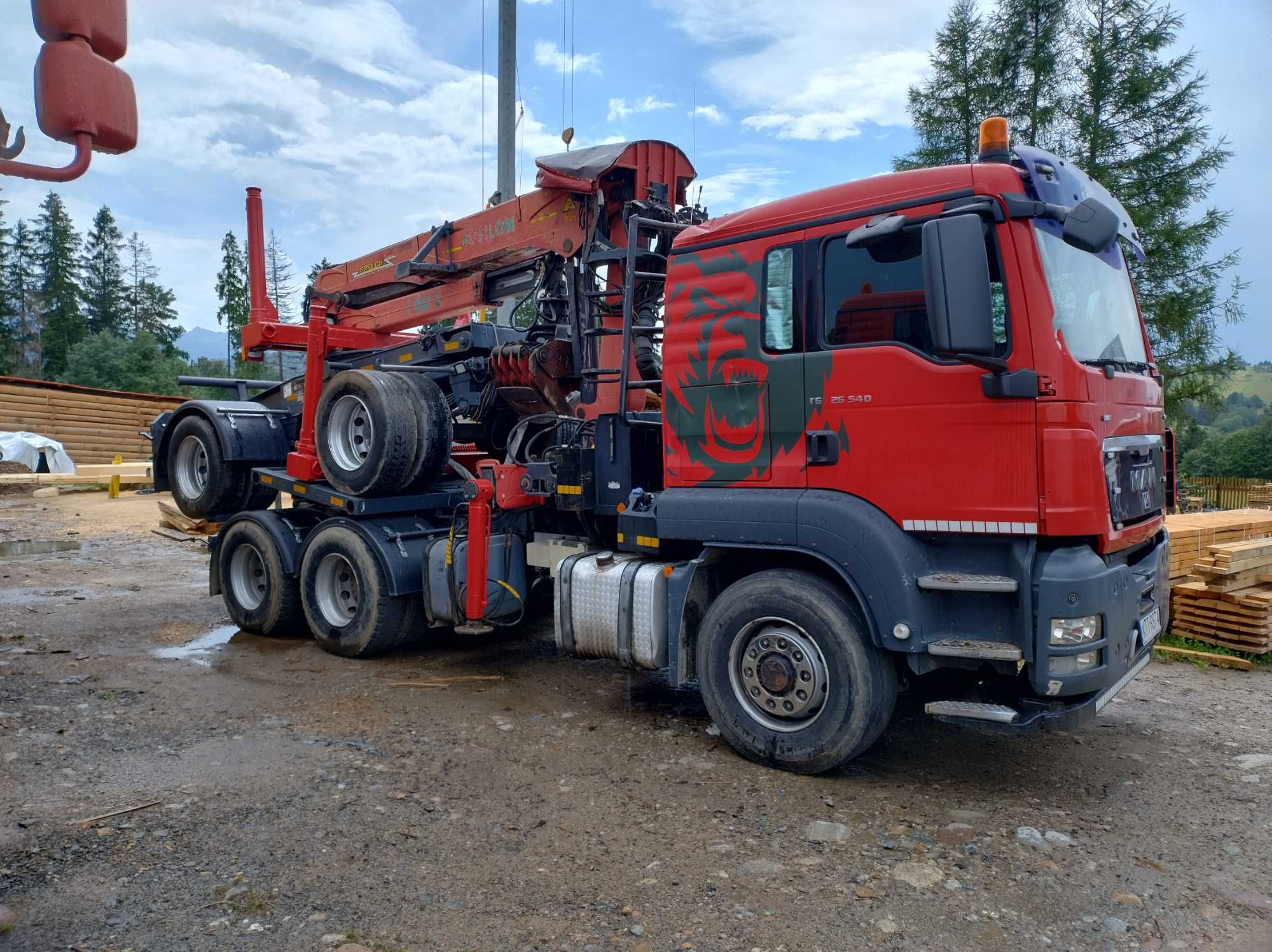 Man TGS 26 540  ROK 2009 6X6 HYDRODRIVE zestaw do drewna drzewa