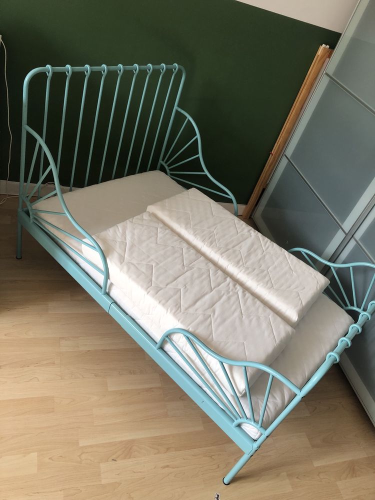 Łóżko dla dziecka ikea Minnen łóżeczko plus dno i materac
