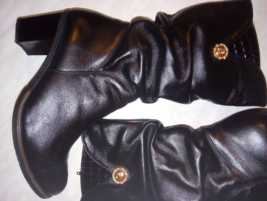 КОЖАНЫЕ !Зимние женские сапоги 41 р- 27 см длина стельки