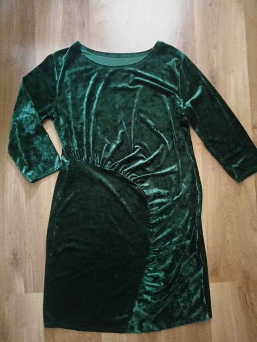 Sukienka XXL butelkowa zieleń