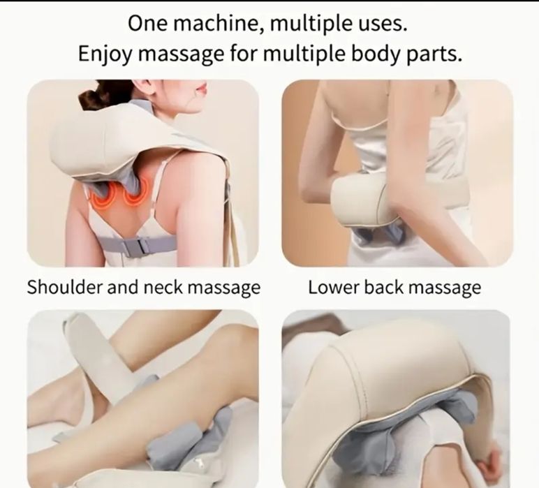 Масажер для шиї, спини та голови з функцією прогріву