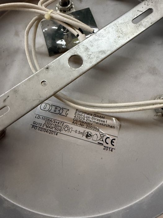 OBI Lighting Plafon Lucca 3x50W GU10