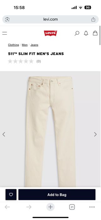 Джинси Levis  511 чоловічі 32/32