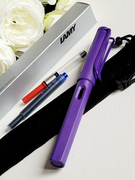 Wieczne pióro LAMY nowe, etui, naboje + tłoczek do atramentu