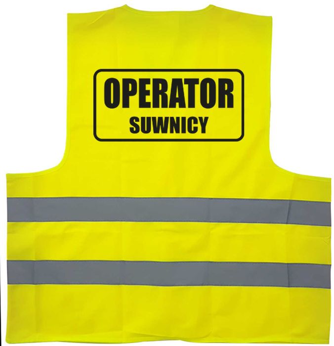 kamizelka odblaskowa, kamizelka z nadrukiem operator suwnicy, operator