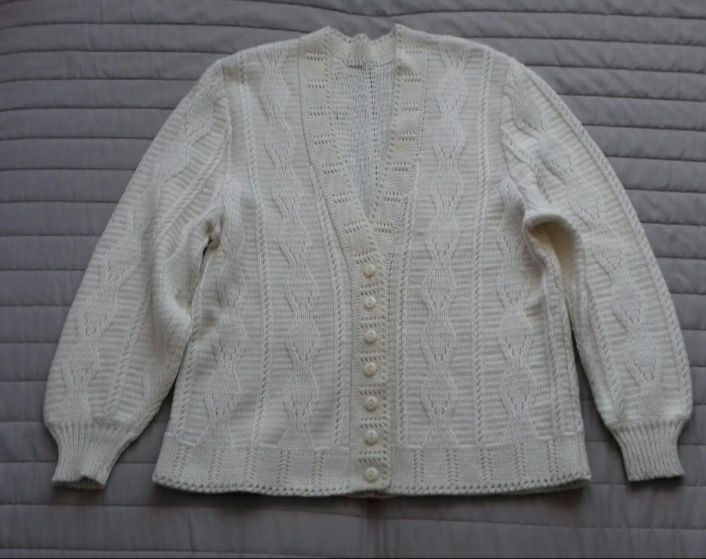 Klasyczny rozpinany sweter r.XXL