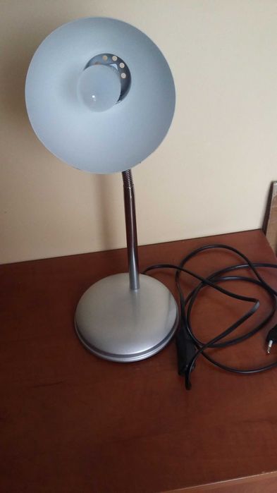 Lampka Metalowa szaro srebrna jak nowa