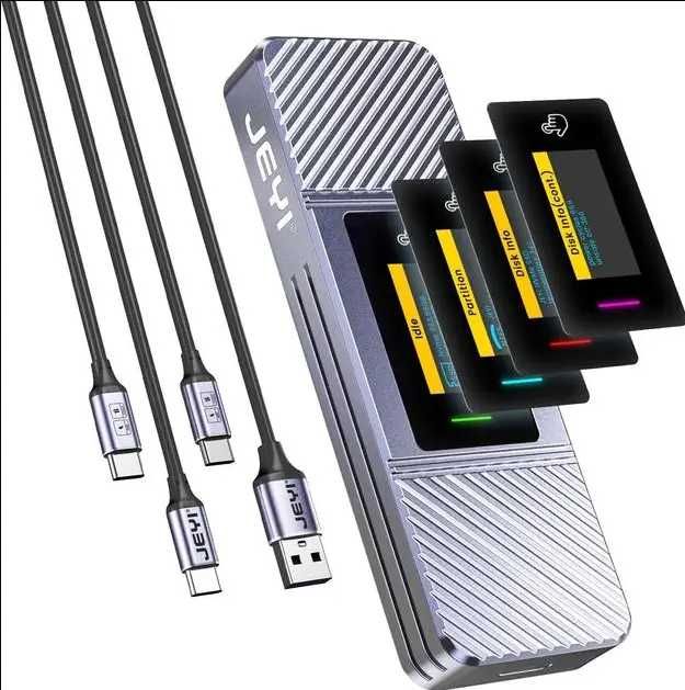 Кишеня для SSD JEYI i9X Visual Smart M.2, USB 3.2 Gen 2, 10 Гбіт/с