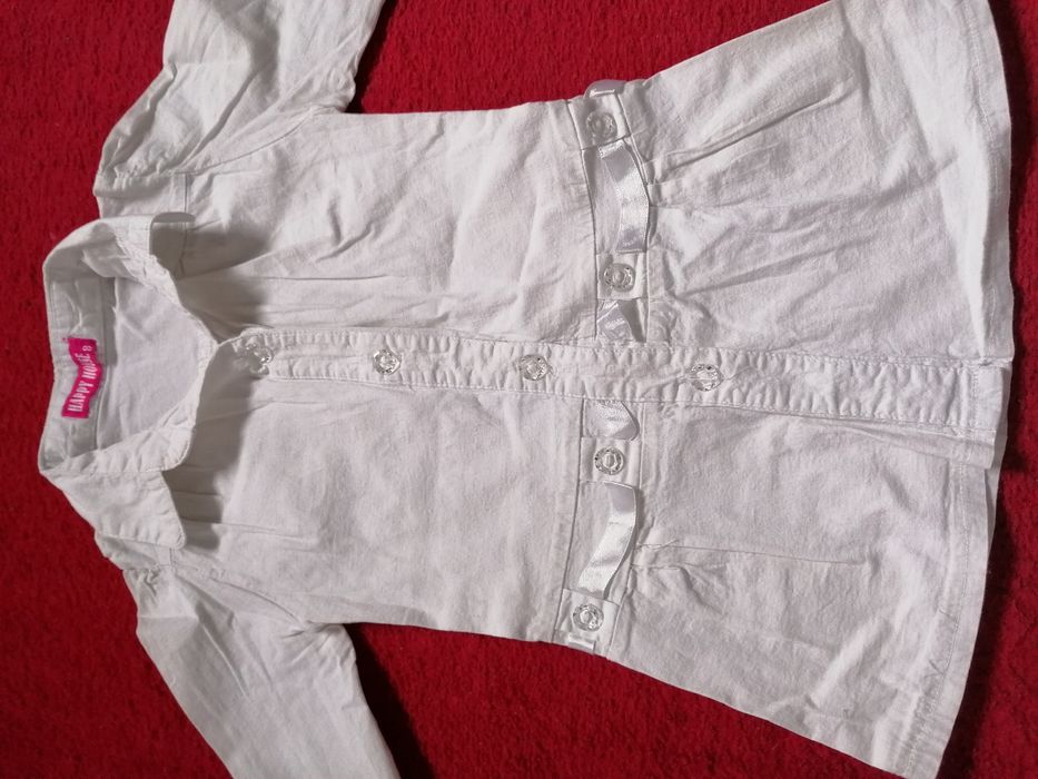 Biała koszula tunika roz 122/128 (8 lat)