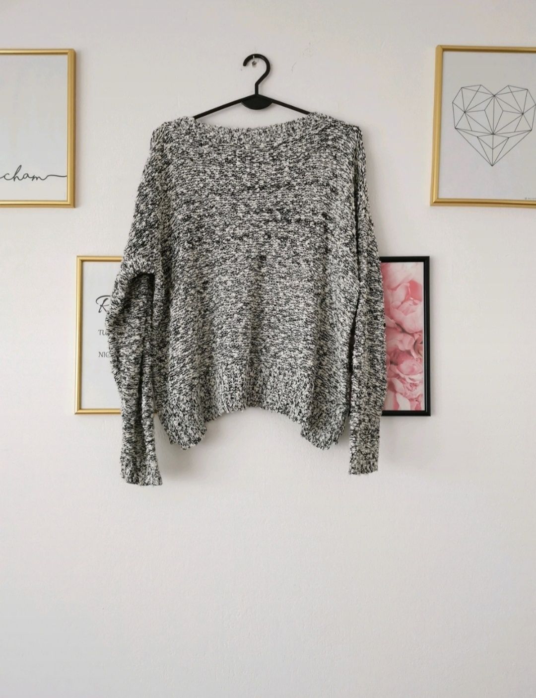 Melanżowy sweterek oversize, M/L, sweter, vintage