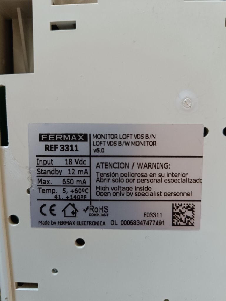 Monitor Fermax 3311