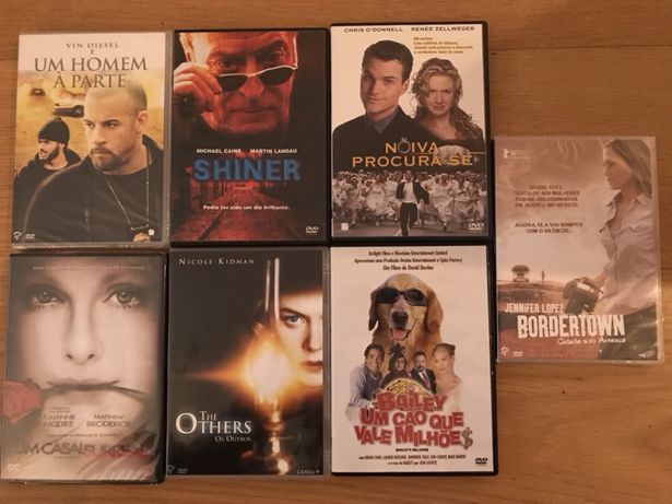 7 DVDs de filmes. Aproveite