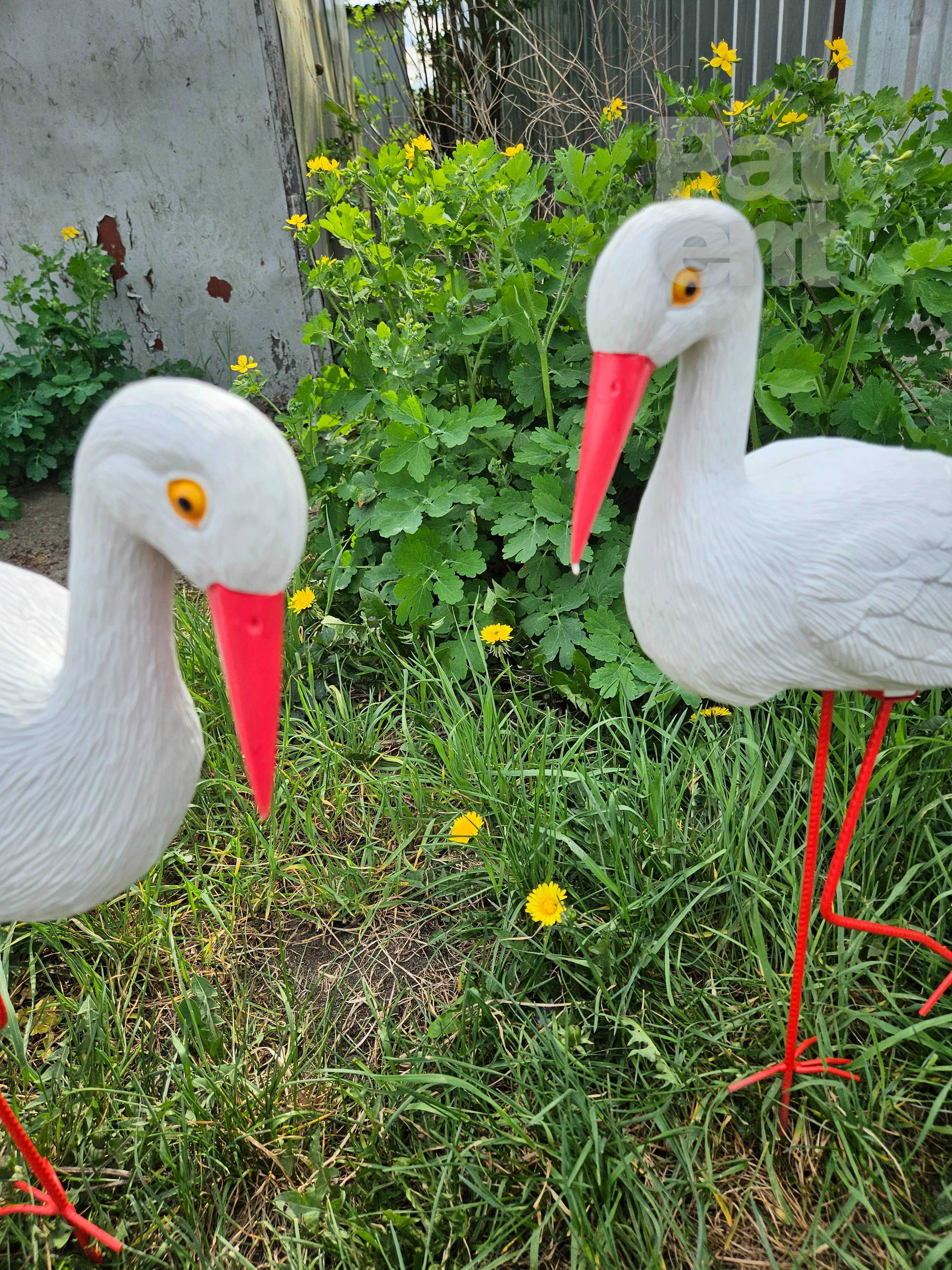 Figurki bocian bociek do ogrodu dekoracja działka ozdoba 2 szt.