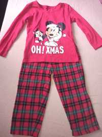 Piżamka Disney 98r. Sinsay flanela świąteczny wzór
