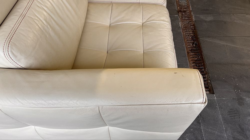Sofa skórzana z funkcją spania