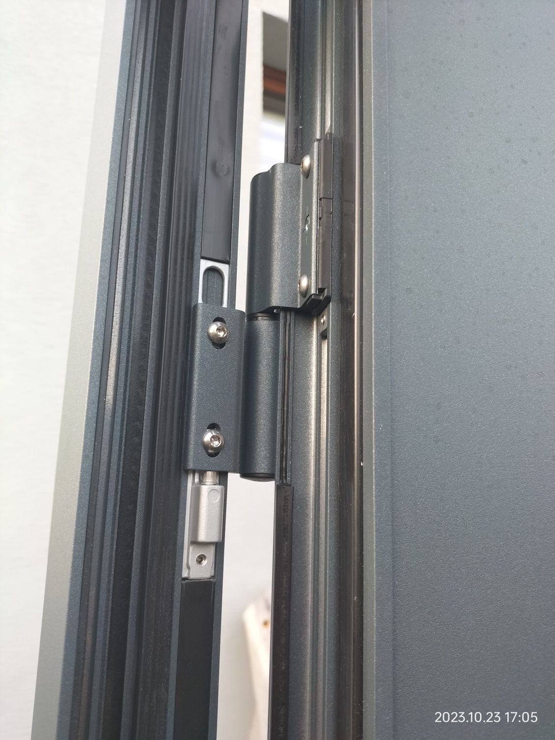 Drzwi zewnętrzne aluminiowe ,panel antracyt