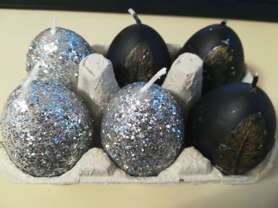 Świeczki jajka wielkanocne 6 sztuk mix (Nowe)