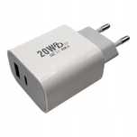 Ładowarka Kostka Sieciowa Szybkie Ładowanie 20W Qc3.0 Usb + Usb-C