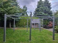 Altana ogrodowa - stelaż + boki z materialu