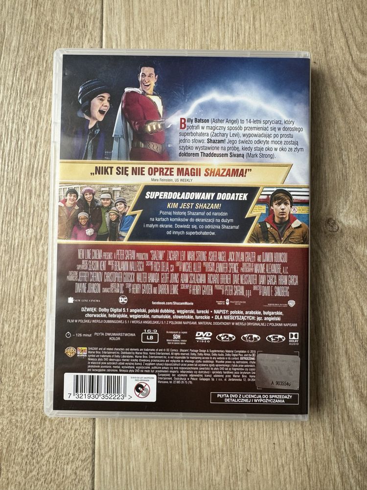 Shazam film na DVD