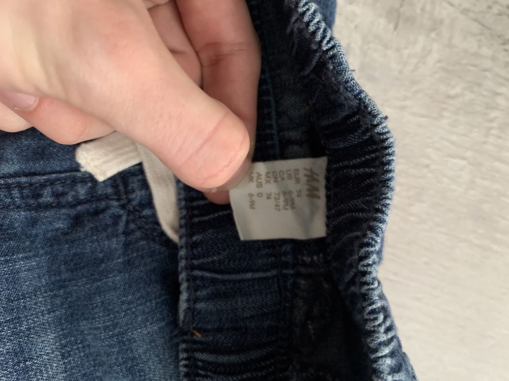 Spodnie bojówki jeansowe r74 H&M