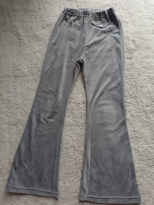 Spodnie dzwony dla dziewczynki rozmiar 122 welurowe