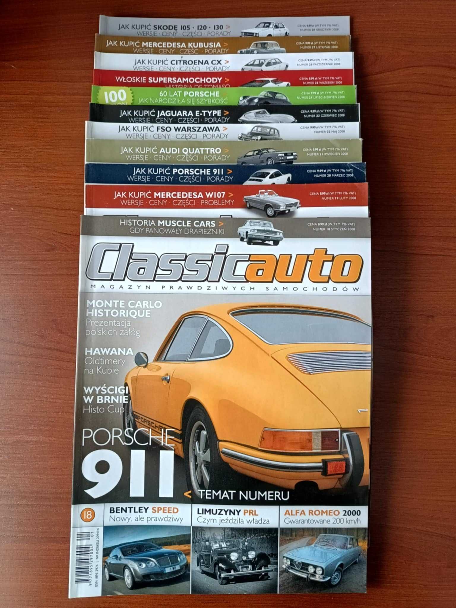 Classicauto magazyn - od nr 1 do nr 36 - youngtimer oldtimer - zestaw