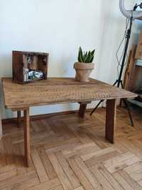 Rustykalny stolik kawowy, drewno z odzysku