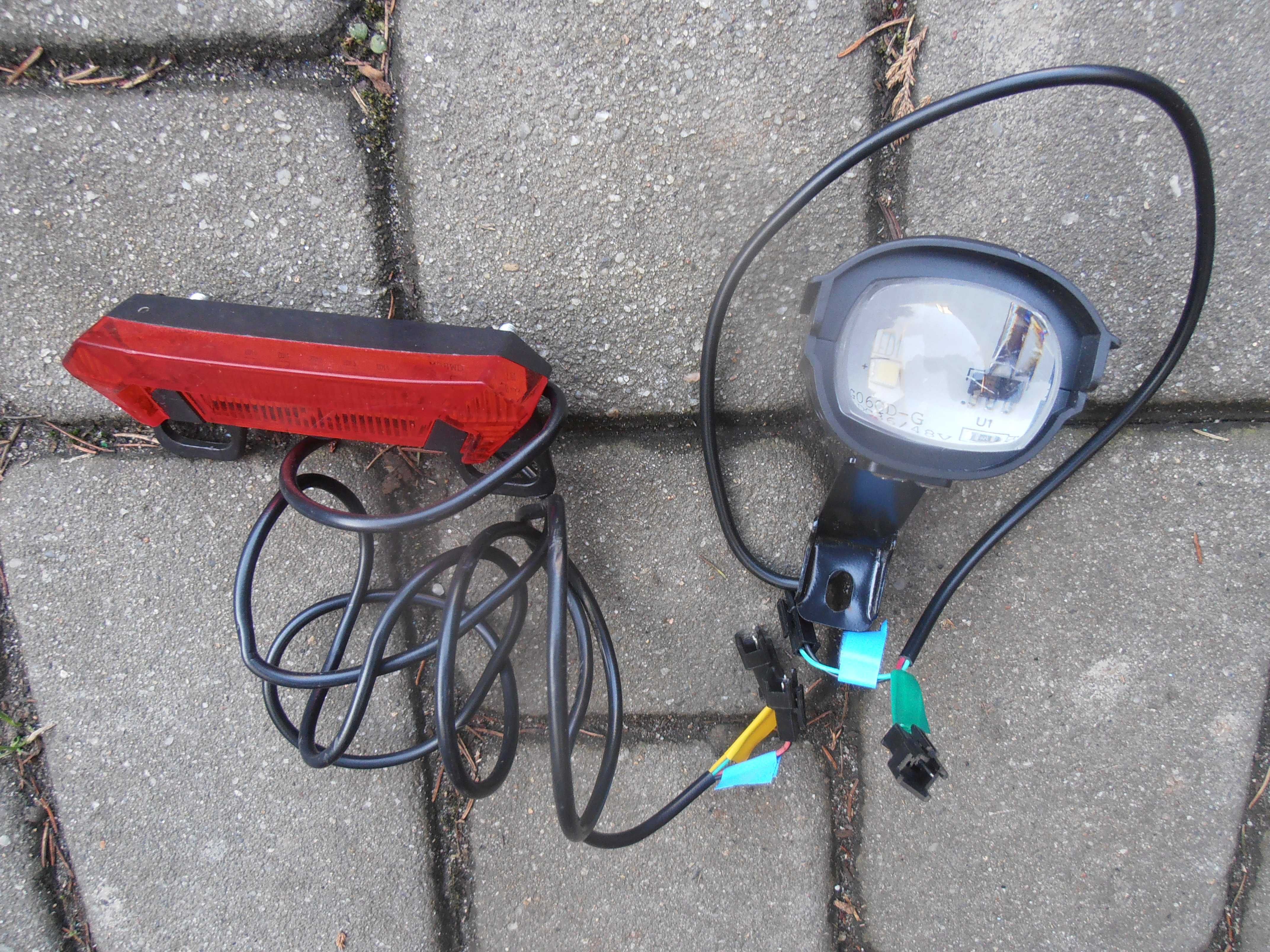 Lampa przednia i tylna do roweru elektrycznego 48V
