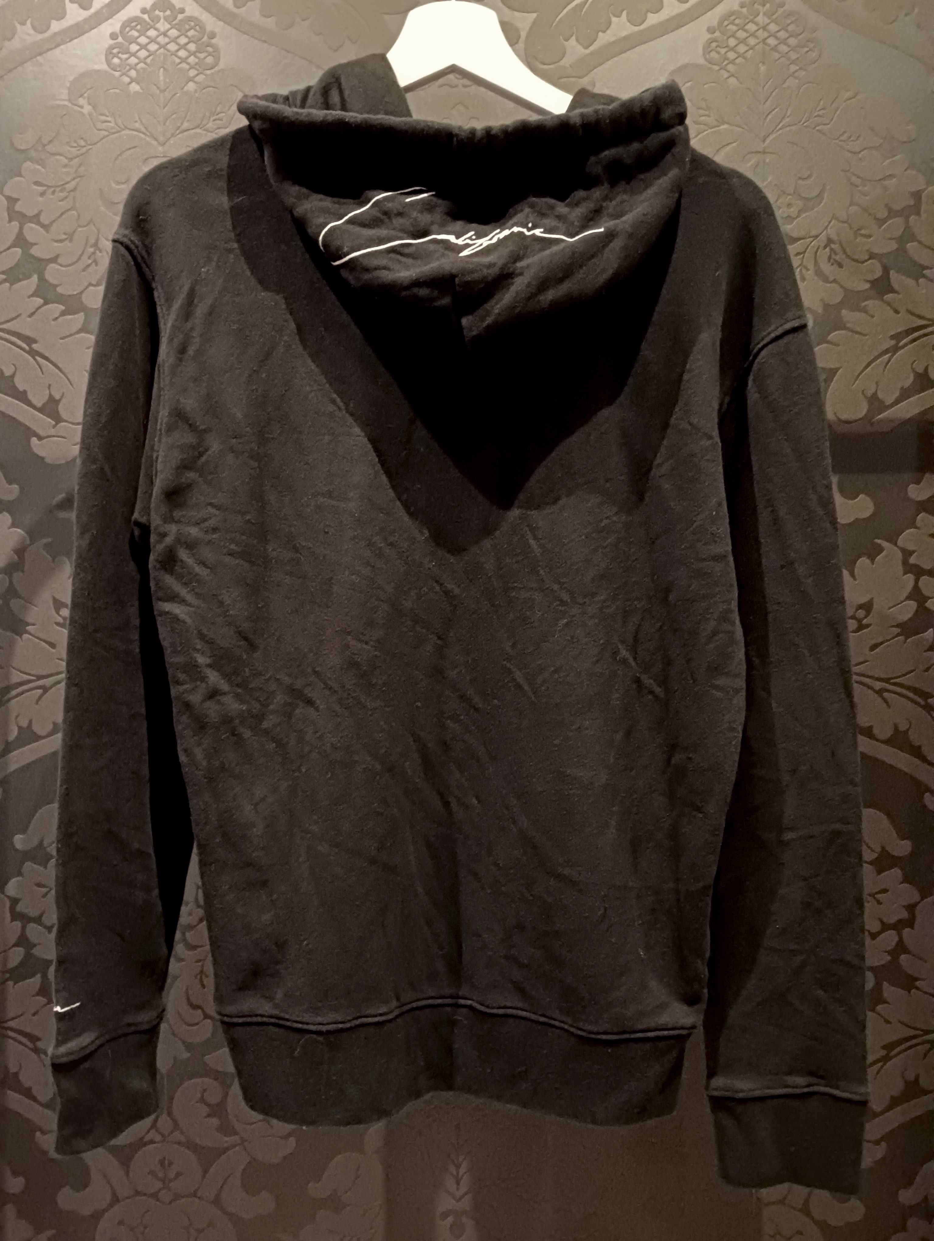 Bluza Hollister XS/S czarna z kapturem black hoodie ogo haft napisy