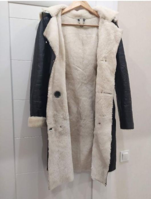 Шкіряна дублянка, дуже тепла