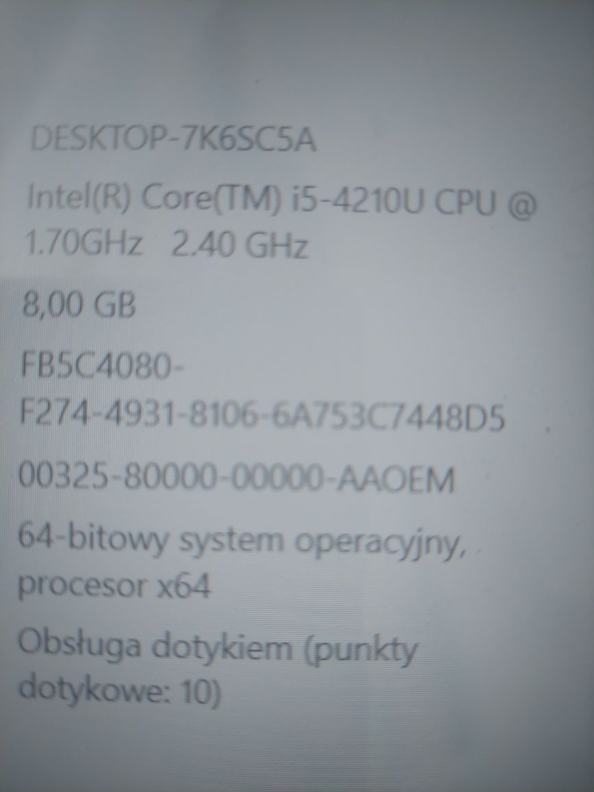 Lenovo Z500 ekran 15,6" i3-2348M 4x2,3GHz ram ddr3 8GB SPRAWNY hdd 1TB