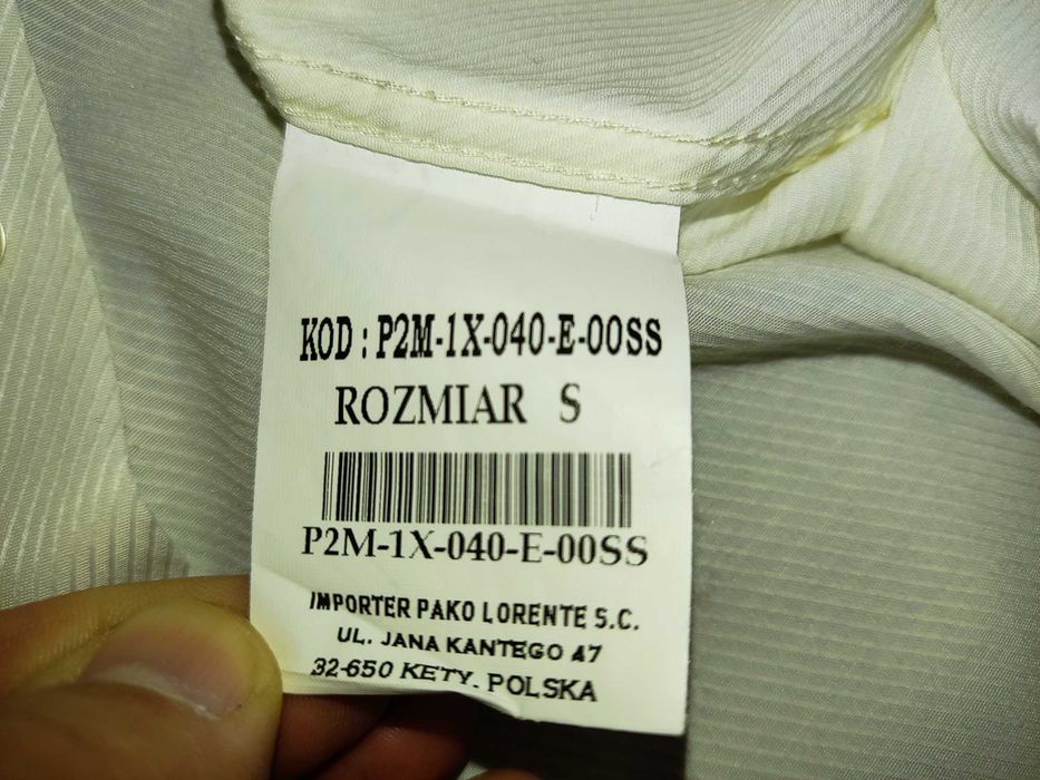 Koszula ecru na spinki elegancka Pako Lorente