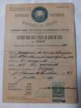 Ministério do Interior - Licença uso e porte de 28 de Julho de 1944