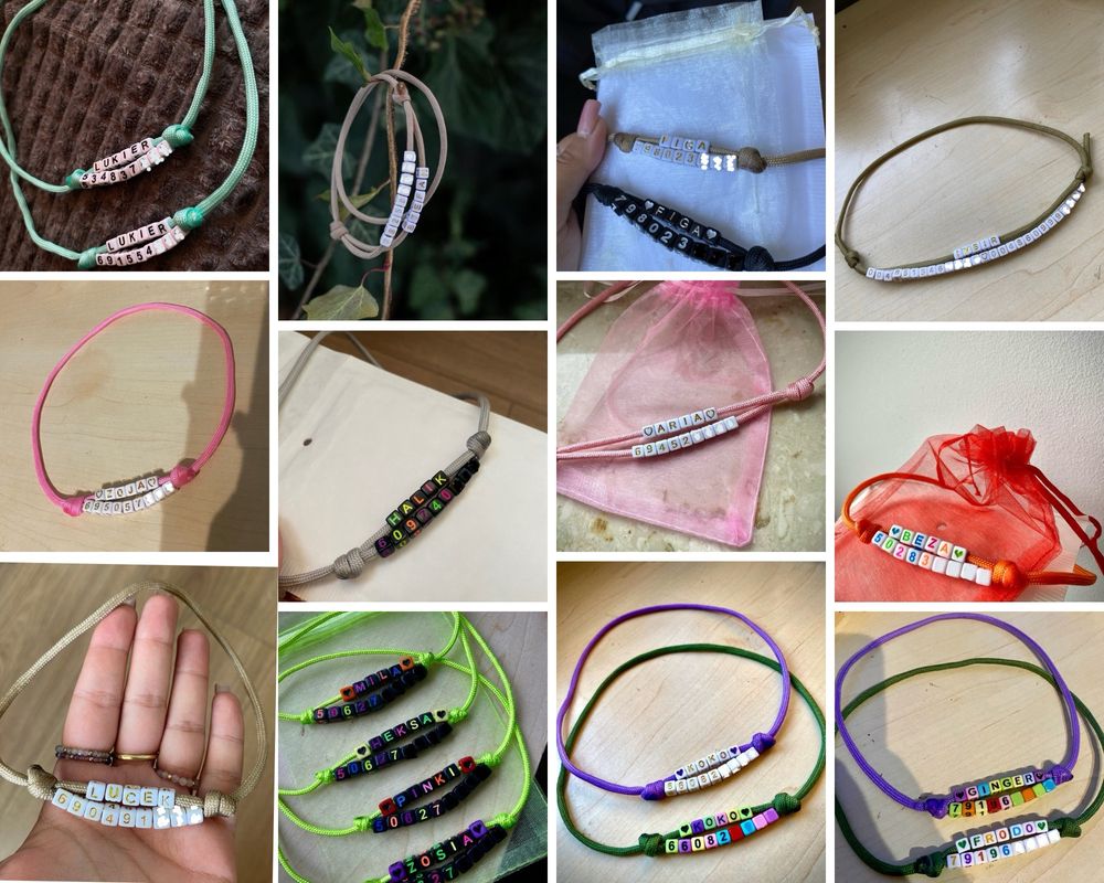 Adresówka na sznurku dla psa, paracord, obroża, znacznik