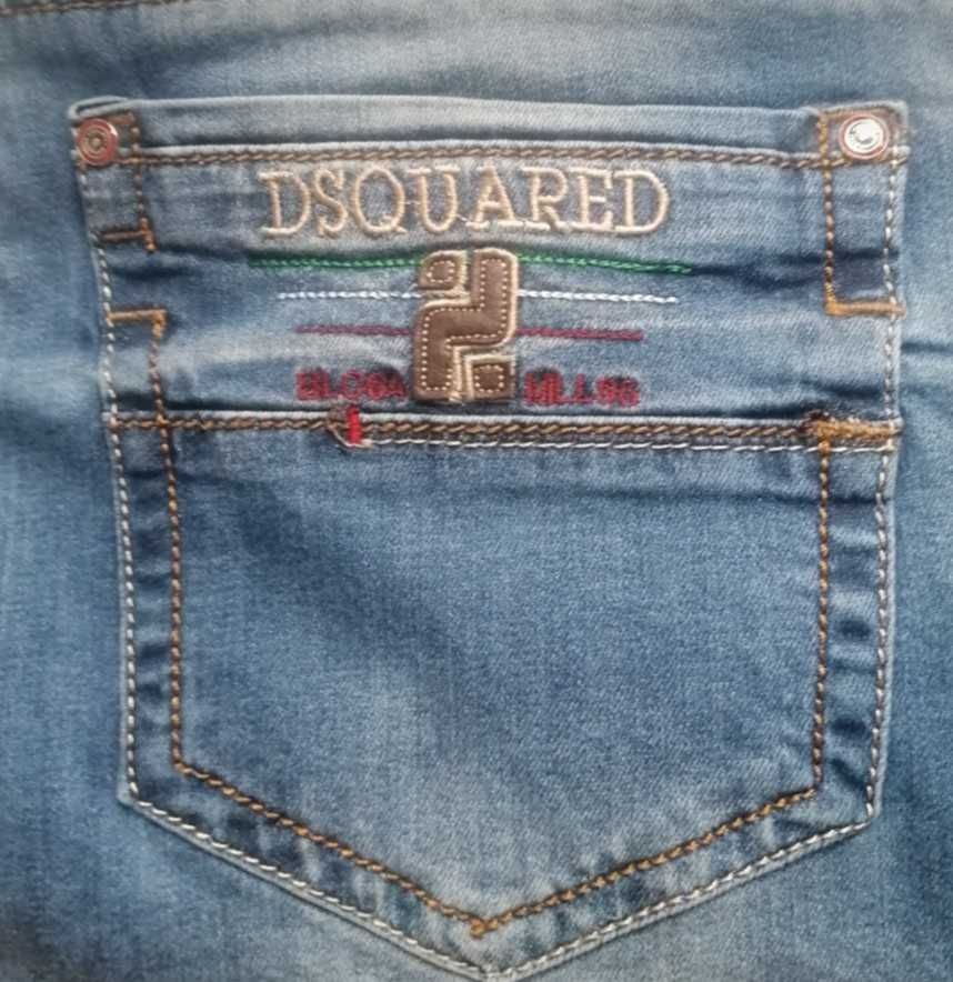 R) DSQUARED2 oryginalne logowane spodnie jeansowe  Roz.31/34