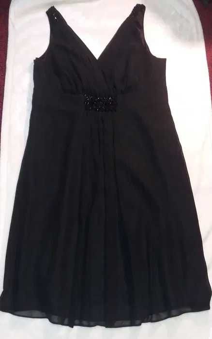 Sukienka elegancka czarna wyszczuplająca 42 44 46 xxl xxxl