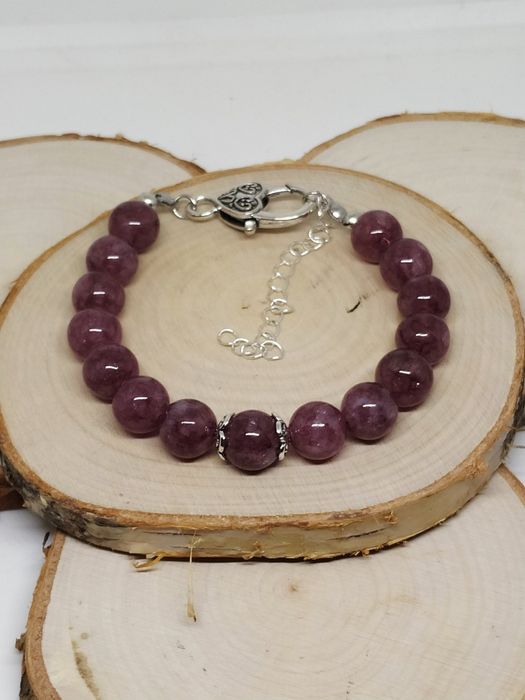 Energetyczna bransoletka z pięknego Lepidolitu