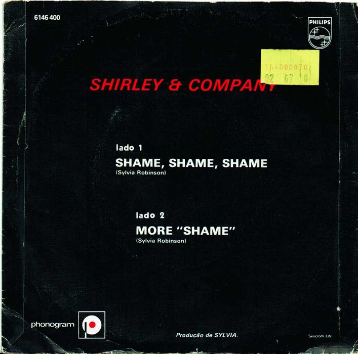 Shirley & Company – Shame, Shame, Shame -  7" - 1975