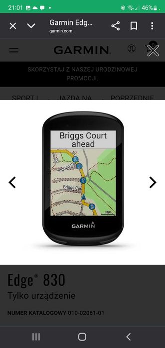Garmin 830 EDGE Nowy  okazja