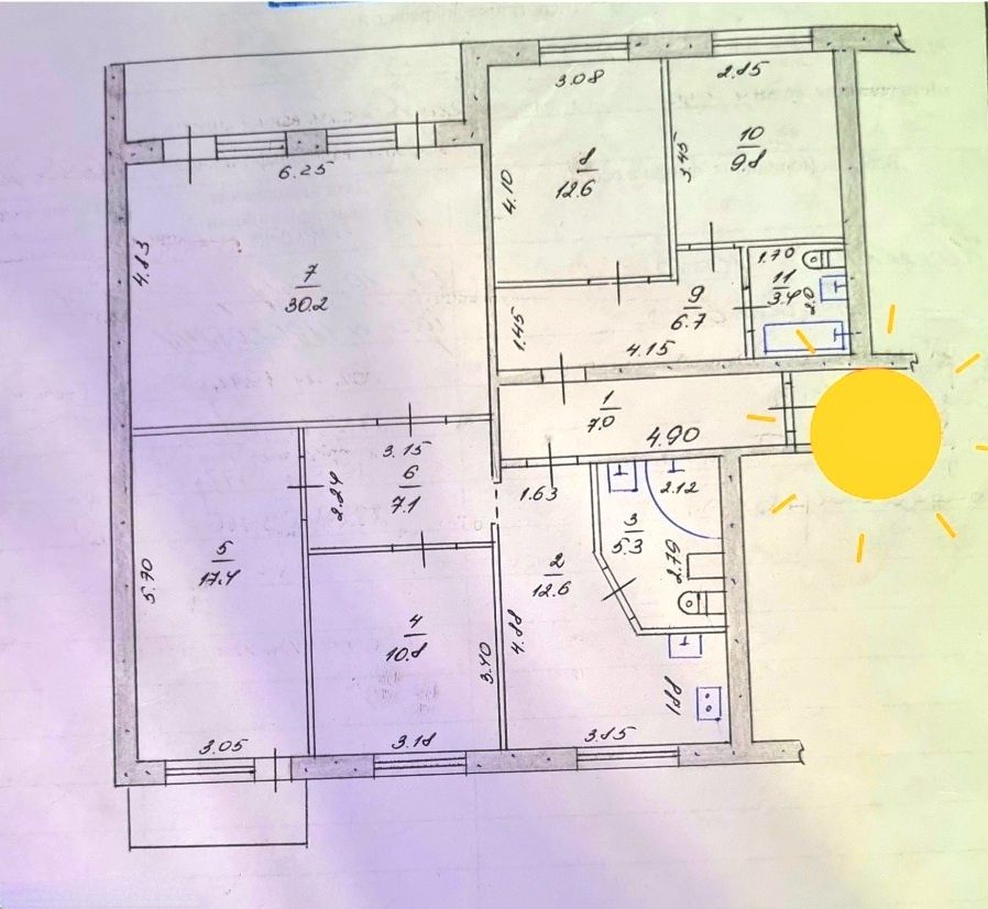 Снижение цены! Продам отличную 5к.кв. на Космосе , ул. Космическая