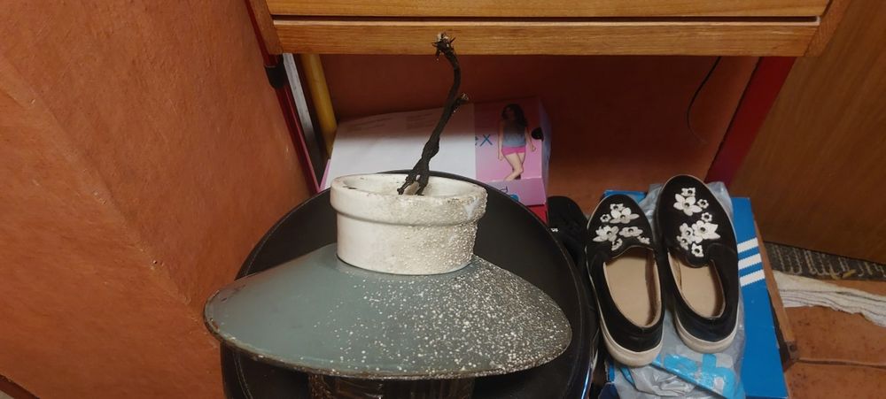 Lampa ceramiczna fabryczna,  loft, Prl