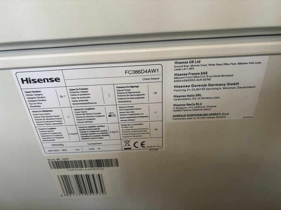 Zamrażarka HISENSE