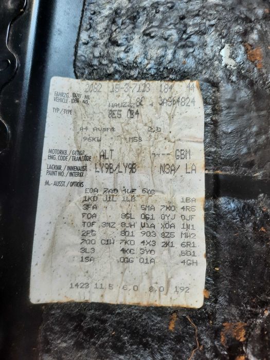 Lampa zderzak maska blotnik  Audi A4 B6