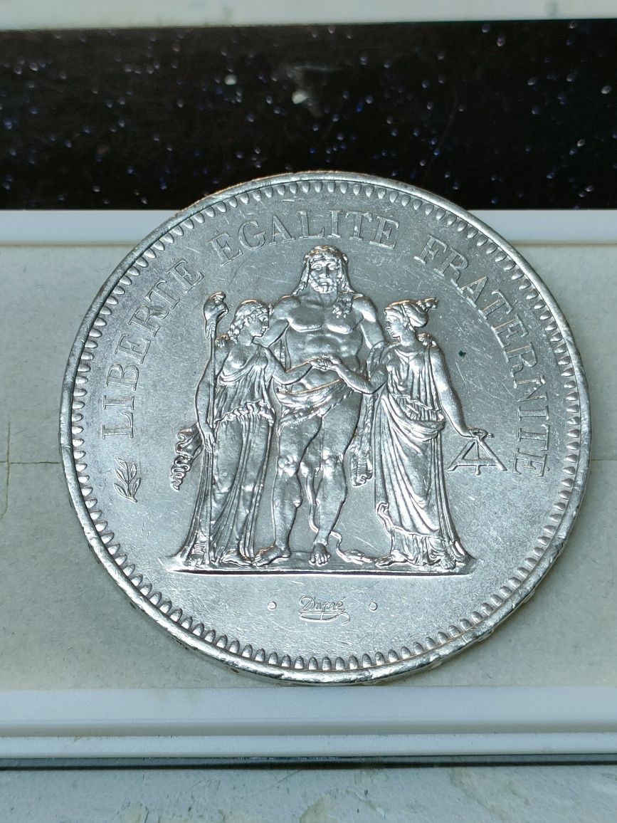 França / Moeda 50 francos - 1978 / Prata