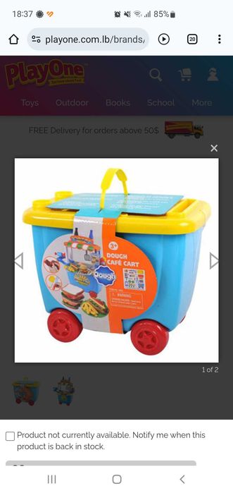 Carrinho de comidas para brincar com plasticina