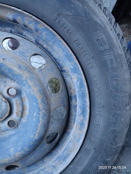 Sprzedam opony zimowe 185/70/R14 z felgami 4x100